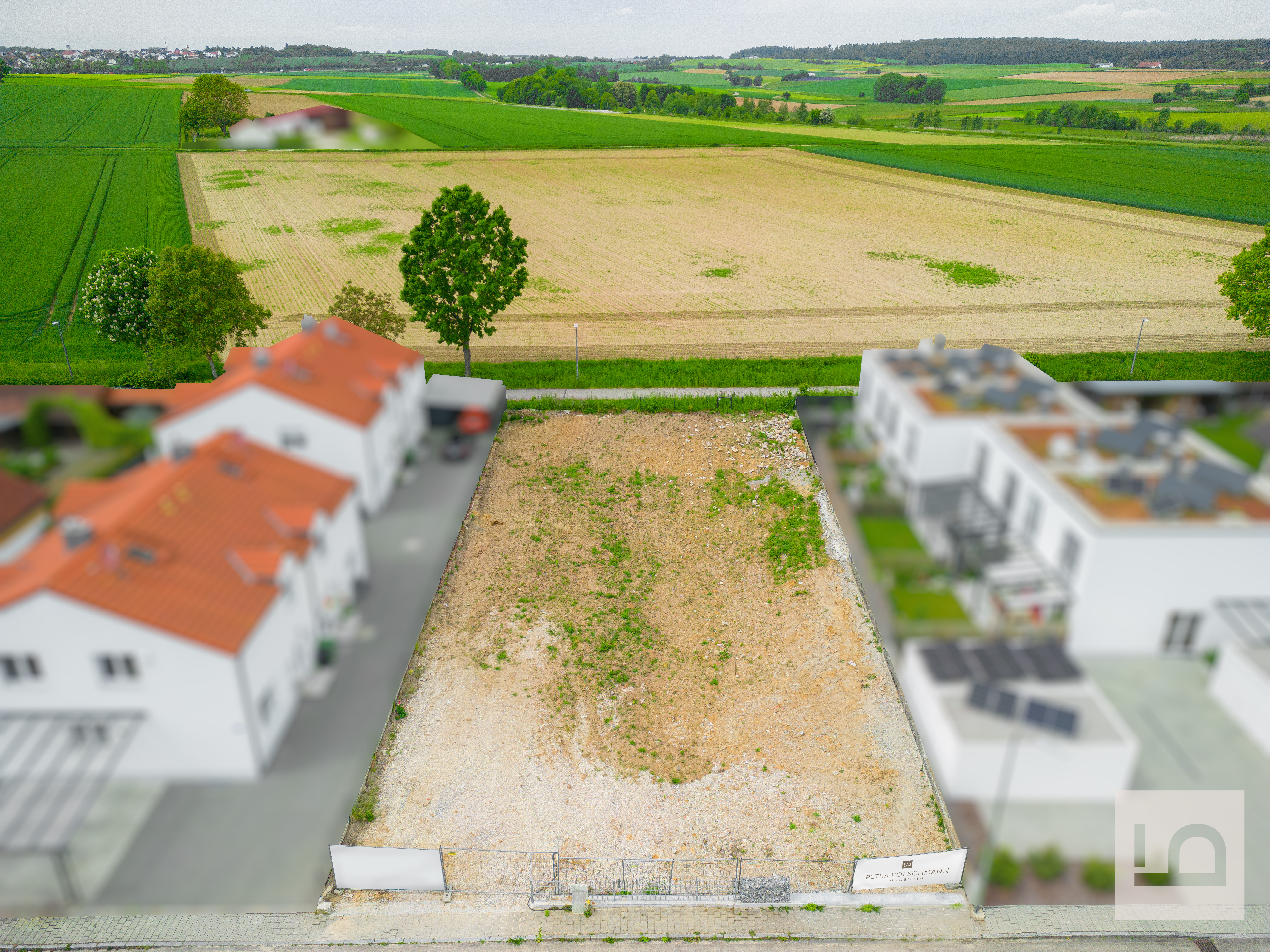 Grundstück mit kompletter Planung für 4 Reihenhäuser in TOP-Lage in Kösching