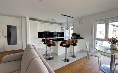 Sehr schöne, hochwertige 3 ZKB, tolle EBK, großer Balkon, Echtholzparkett, TG, IN-Nord, ruhige Lage