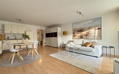 Hübsches Apartment mit Terrasse und kl. Garten, modern möbliert, TG, IN-West-zw. Audi und Stadtmitte